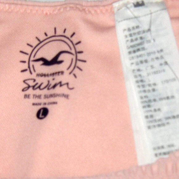 Hollister Large Hi-Cut Pink Cheeky Bikini Bottom NWT - Picture 3 of 8